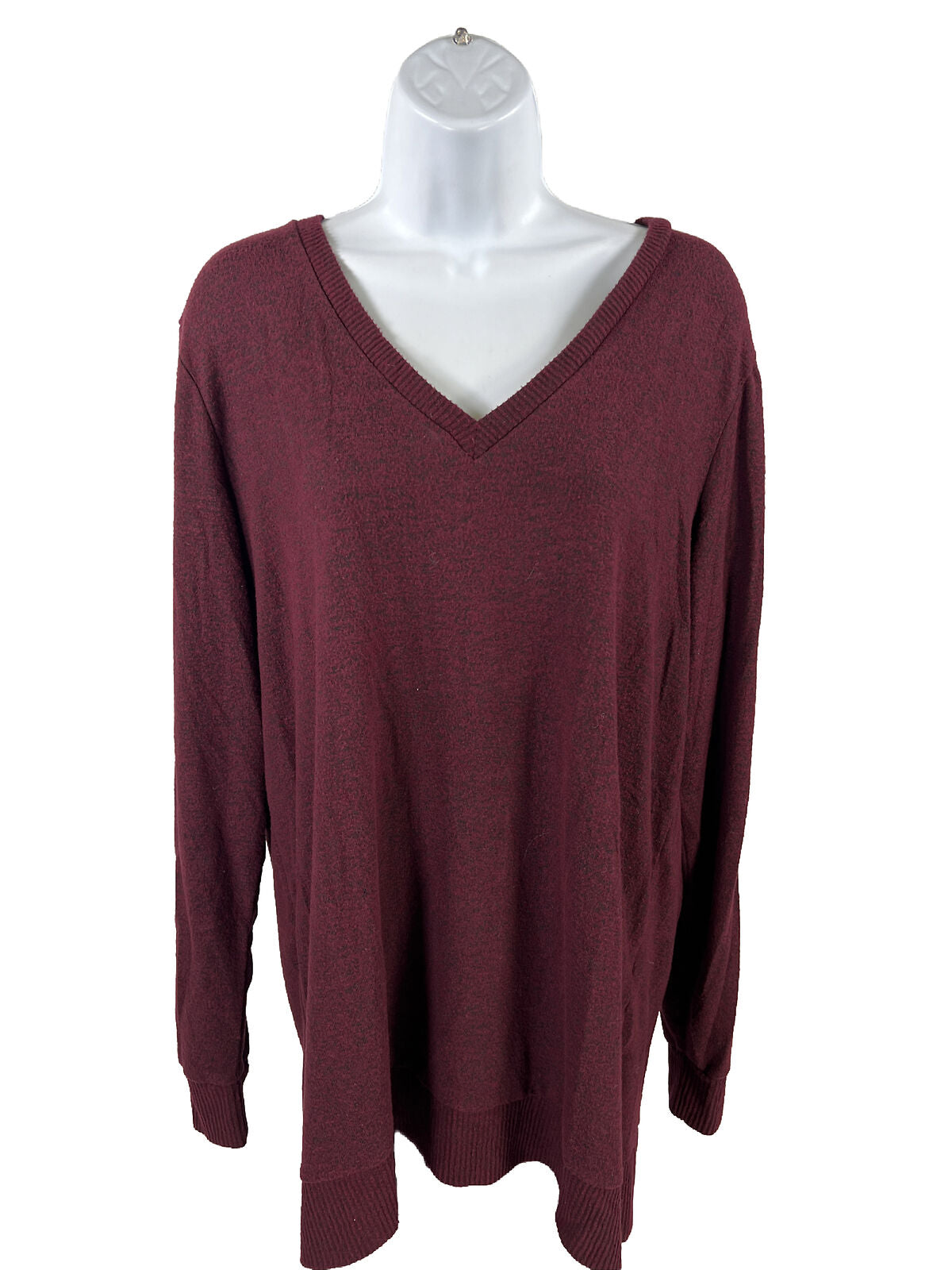 Lucky Brand Women's Red V-Neck Long Sleeve Sweater - L – The Resell Club