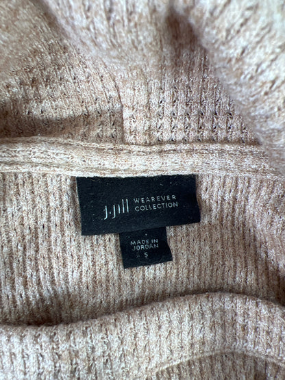 J. Jill Women’s Brown Waffle Knit Wearever Collection Cowl Neck Sweater - S