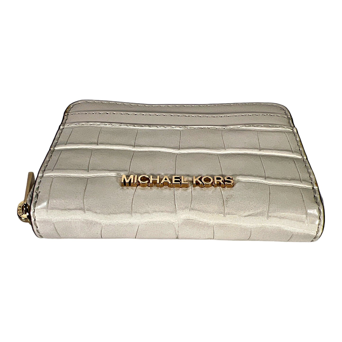 Michael Kors Women’s Ivory/Cream Jet Set Zip Around Card Case Wallet