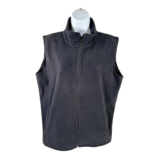 Woolrich Women’s Black Sleeveless Full Zip Fleece Vest - XL