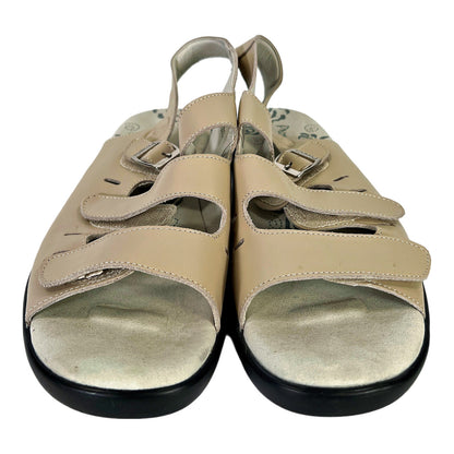 Proper Women’s Ivory/Bone Leather Slingback Sandals - 11 X2E