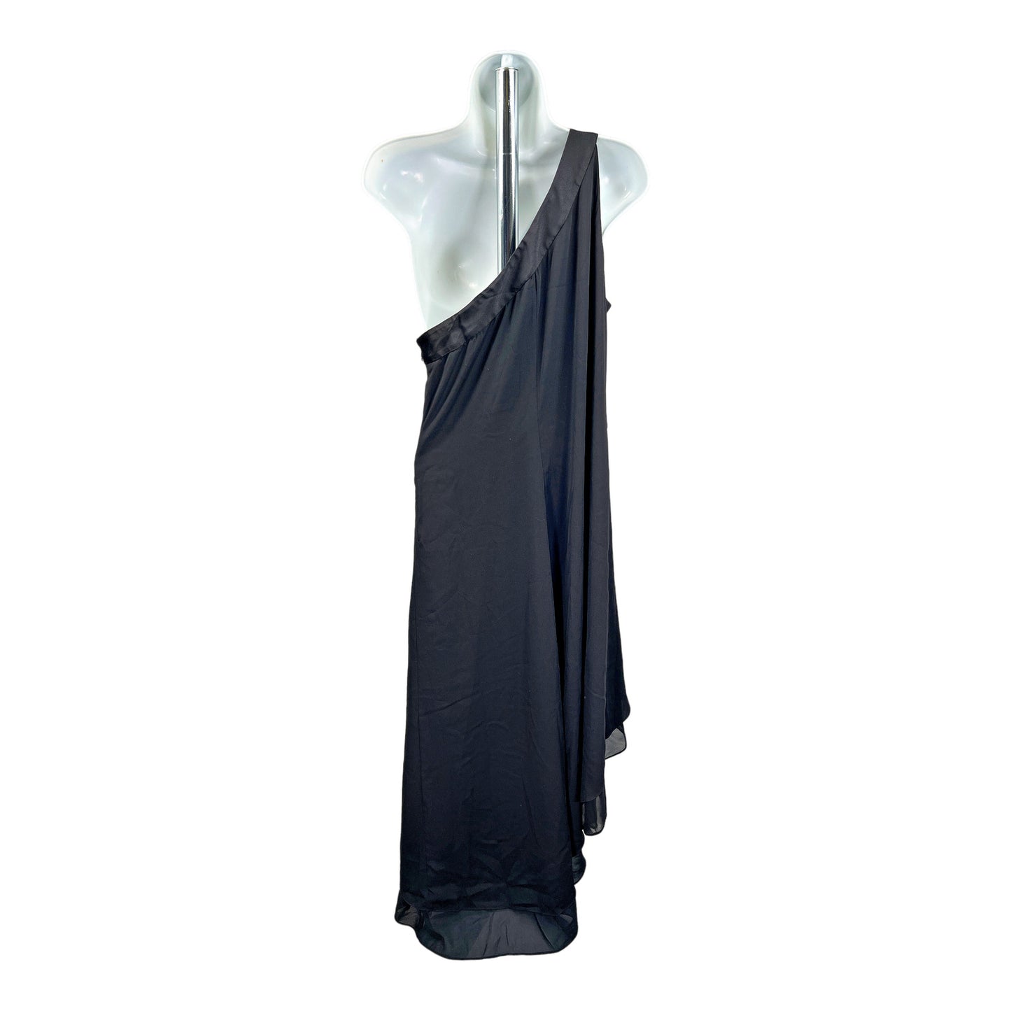 White House Black Market WOmen’s Black One Shoulder Asymmetric Dress - 8