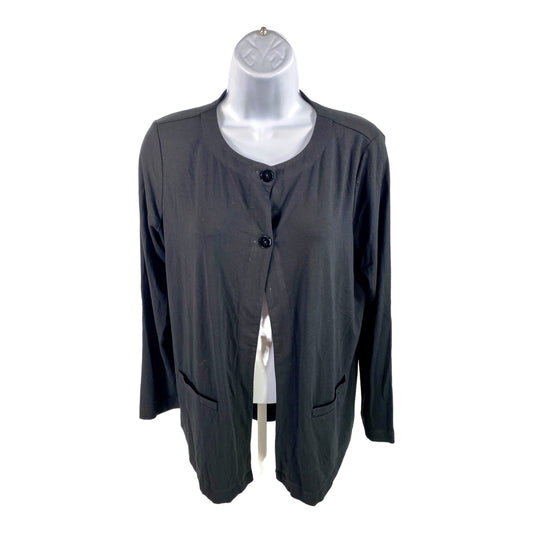 J.Jill Wearever Collection Women’s Black 2 Button Cardigan - S Petite