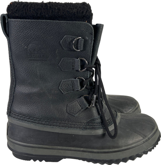 Sorel Men’s Black Caribou Waterproof Insulated Winter Snow Boots - 9