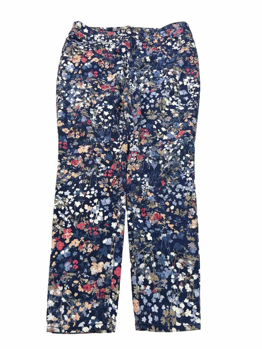 Chico's Women's Blue Floral Stretch Pull On Jeggings - Petite 1.5/US 10