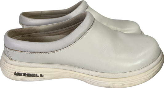 Merrell Men’s White Leather Pro Topo Slide Slip On Mules - 9