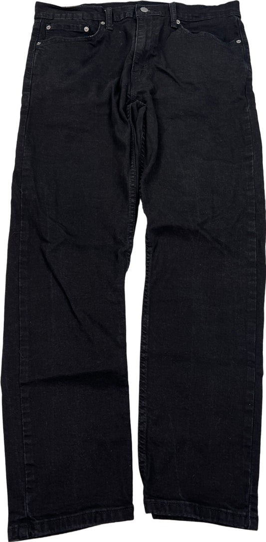 Levis Men’s Black 502 Taper Fit Denim Jeans - 36x32