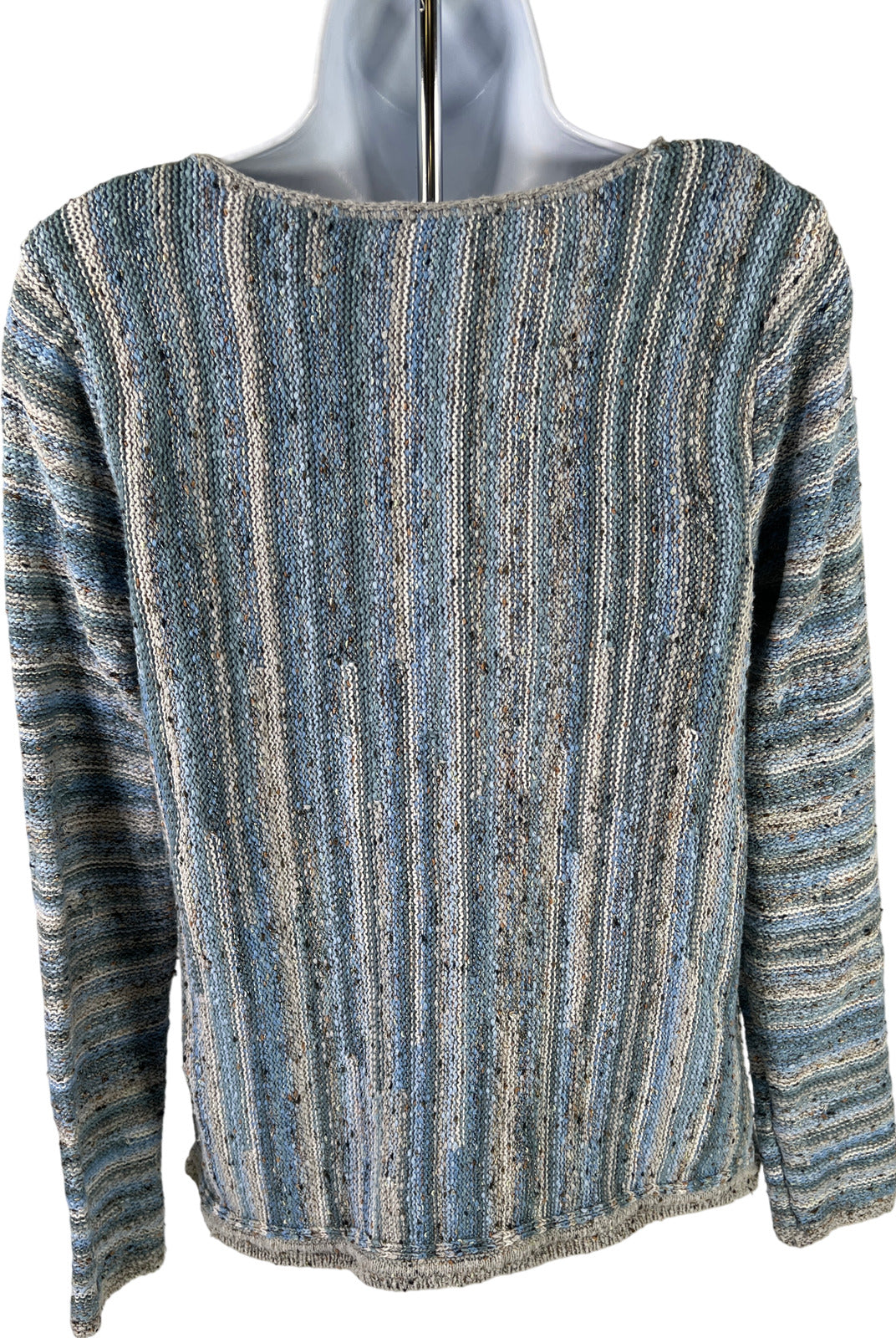 J. Jill Women’s Blue Striped Knit Sweater Long Sleeve - XS