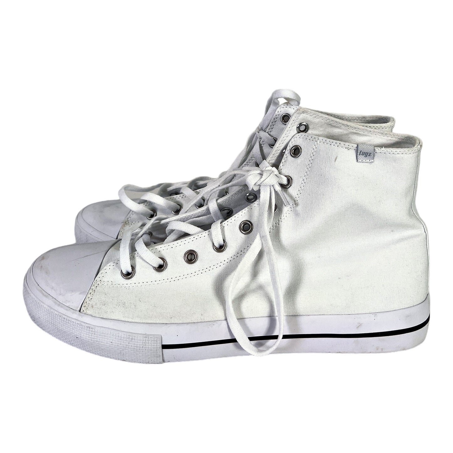 Lugs Men’s White Lace Up High Top Sneakers - 11