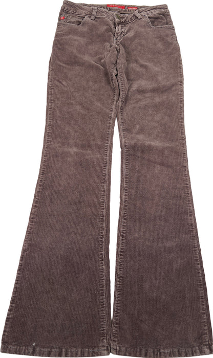 Miss Sixty Women’s Brown Extra Low Boot Cut Corduroy Pants - 29