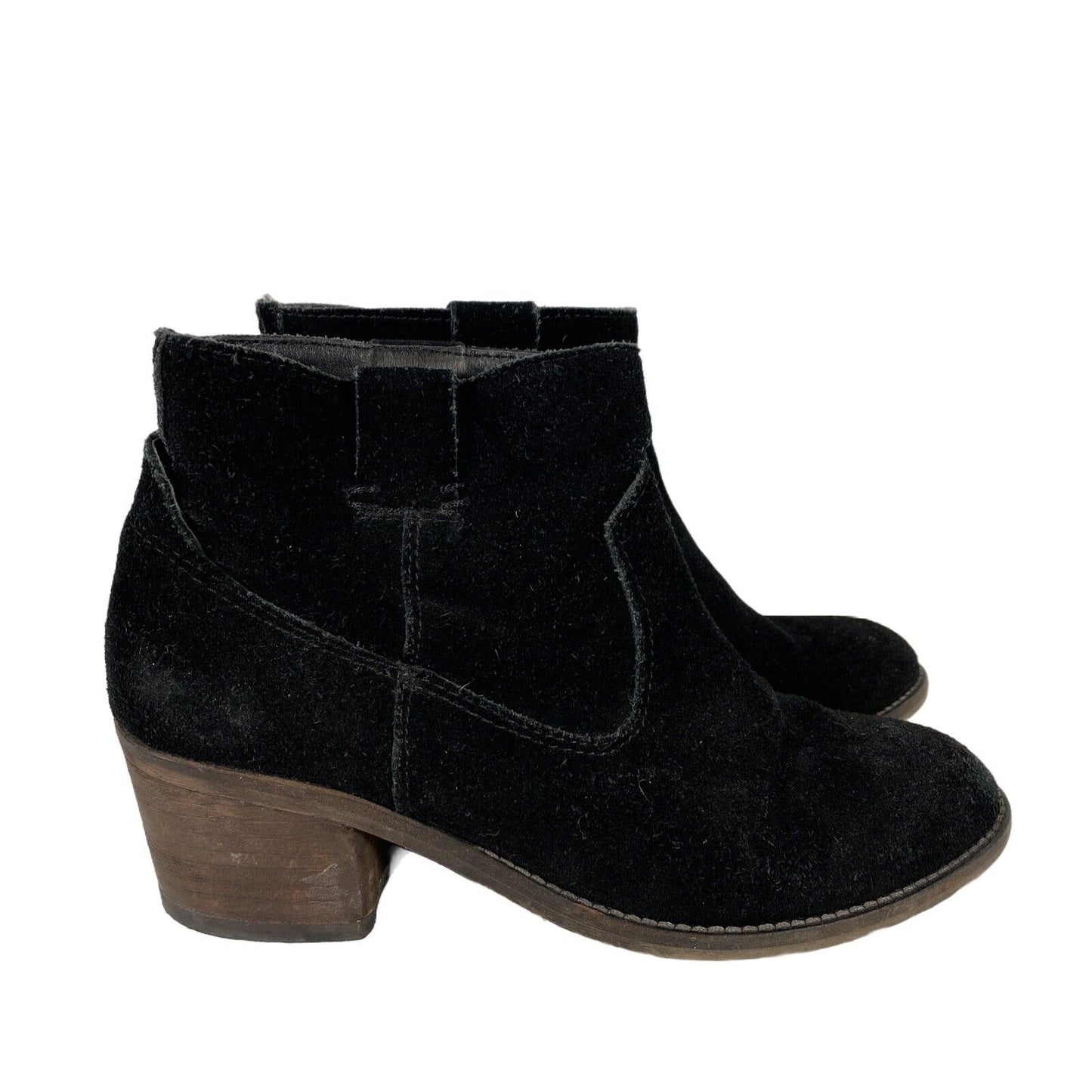 Dolce Vita Women's Black Suede Pull On Ankle Booties - 6.5