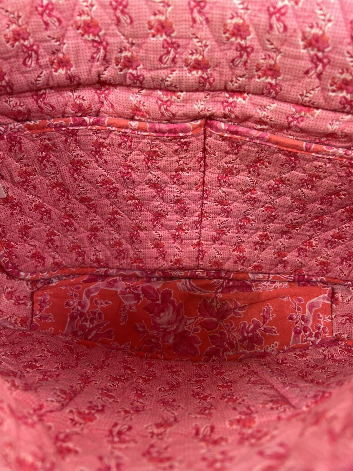 Vera Bradley Pink Hope Toile Quilted Messenger Bag