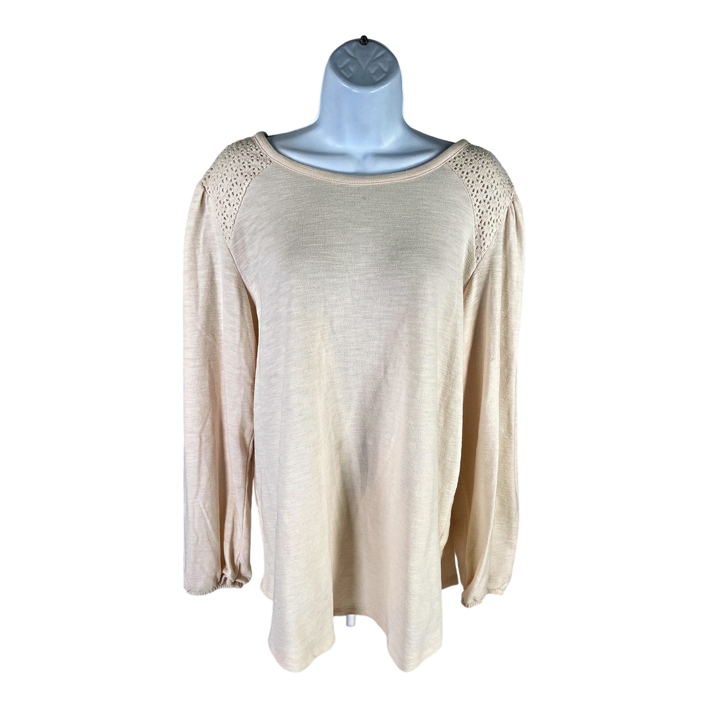 NEW Lauren Conrad Women’s Ivory Long Sleeve Knit Long Sleeve Shirt - XL