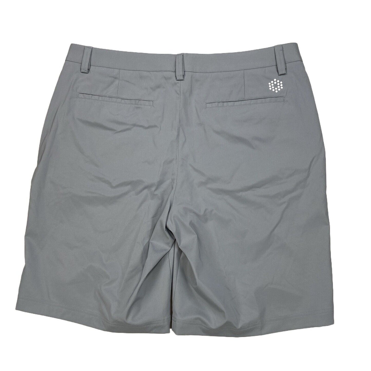 Puma Men's Gray Solid Flat Front Golf Shorts - 40
