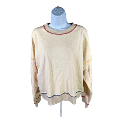 NEW Storia Women’s Ivory Terry Knit Crewneck Sweatshirt - M