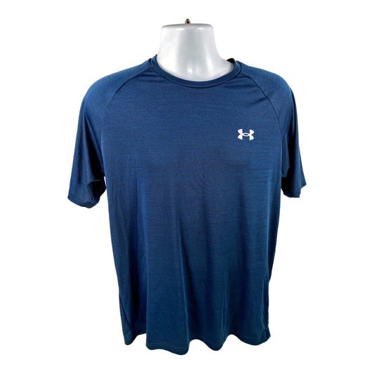 Under Armour Mens Blue Velocity Loose Fit Short Sleeve Athletic Shirt - L