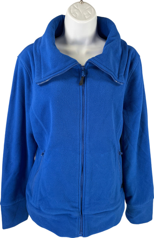 Calvin Klein Performance Women’s Blue QuickDry Fleece Full Zip Jacket - L