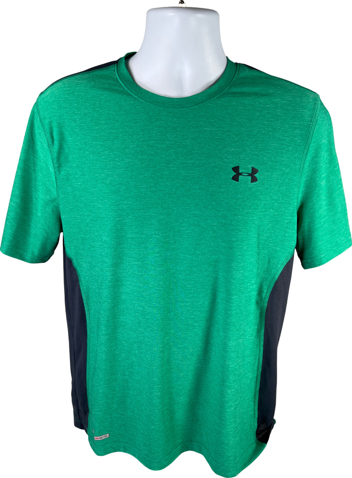 Under Armour Men’s Green Mesh Back HeatGear Short Sleeve Athletic Shirt - L