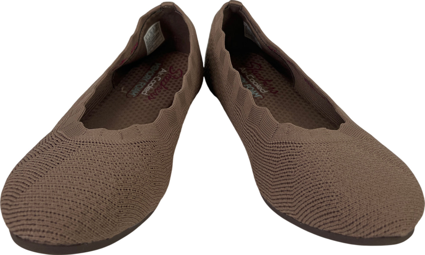 Skechers Cleo Women’s Mocha Brown Love Spell Round Toe Flats - 8