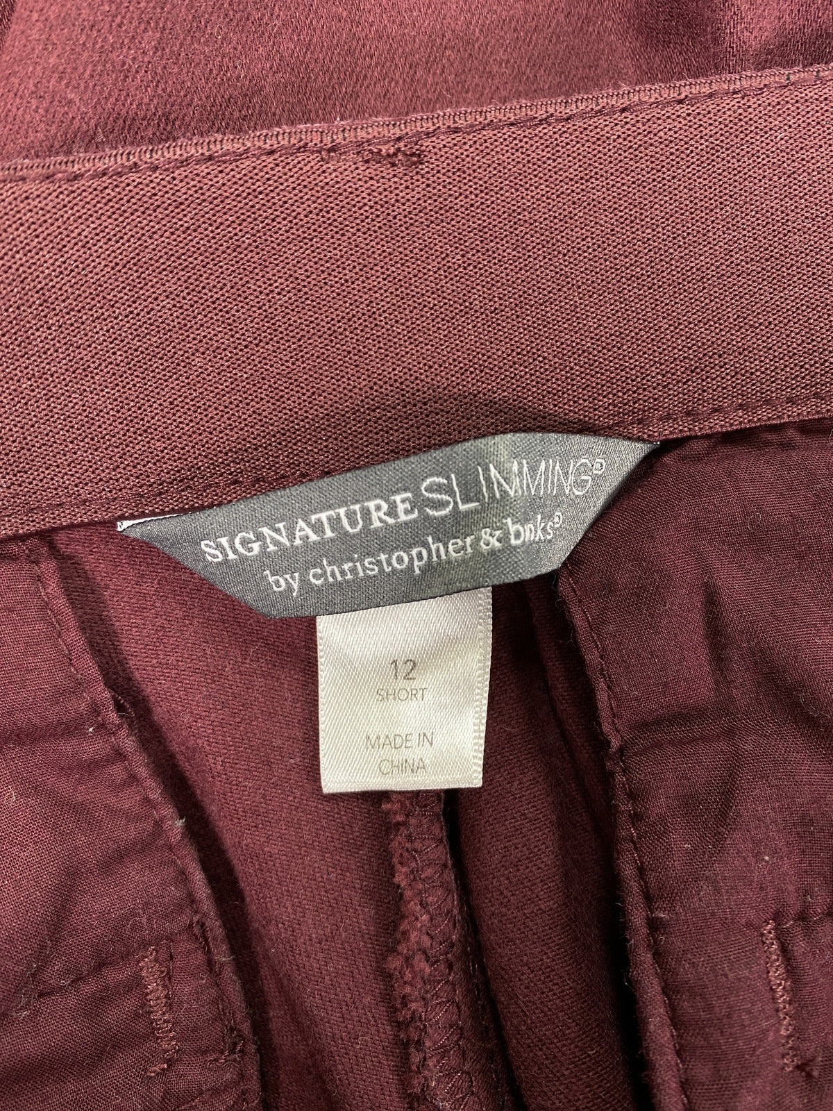 Christopher and Banks Women’s Burgundy Signature Slimming Jeans - 12 Short