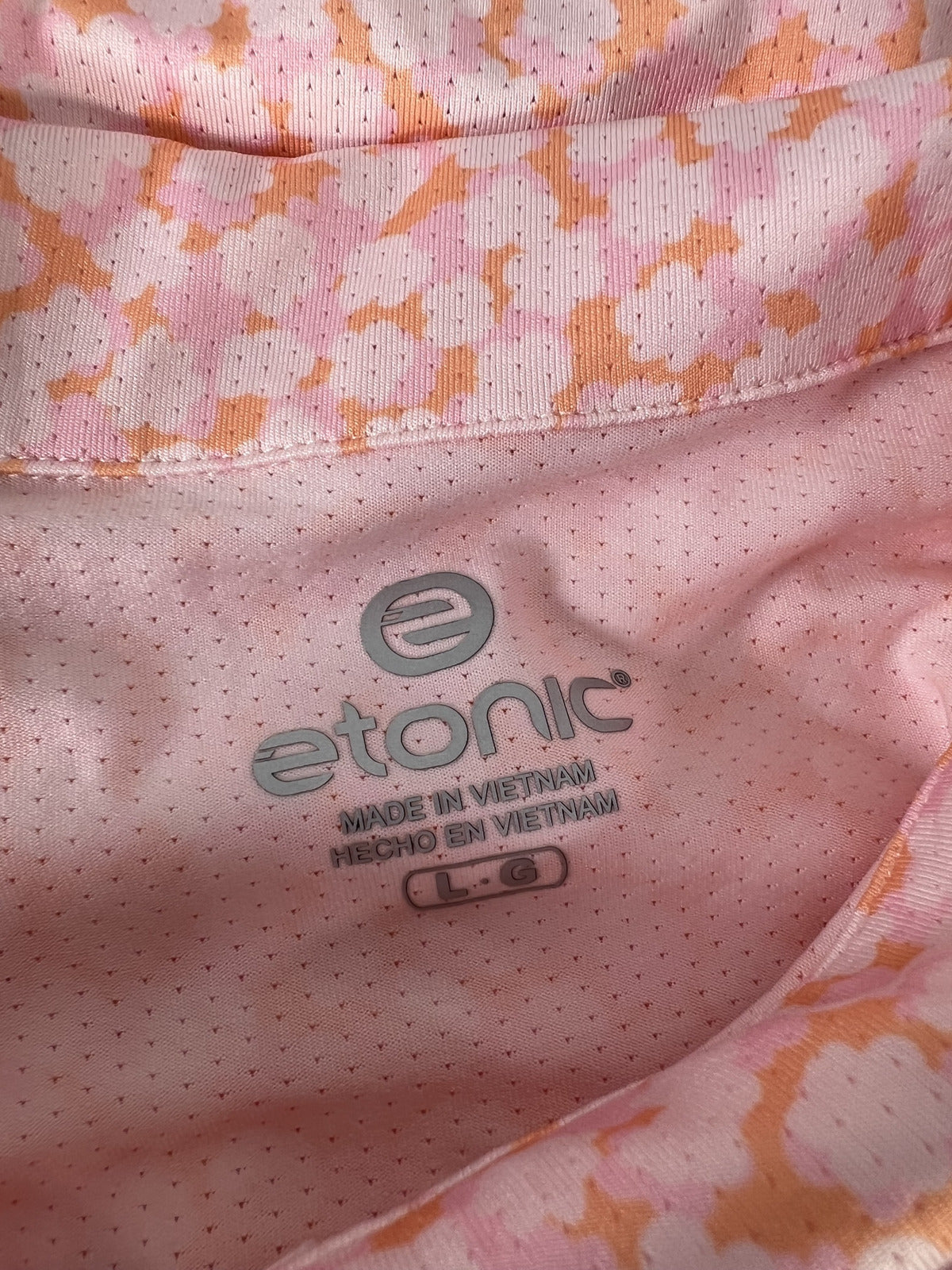 NEW Etonic Women’s Pink/Orange Summer Dune Floral Golf Tank Top - L