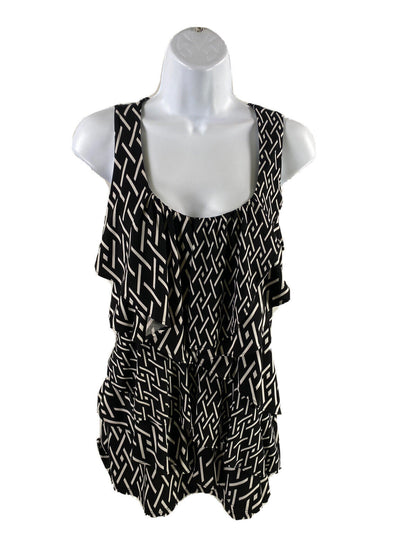 White House Black Market Women's Black/White Layered Tank Top Blouse - S