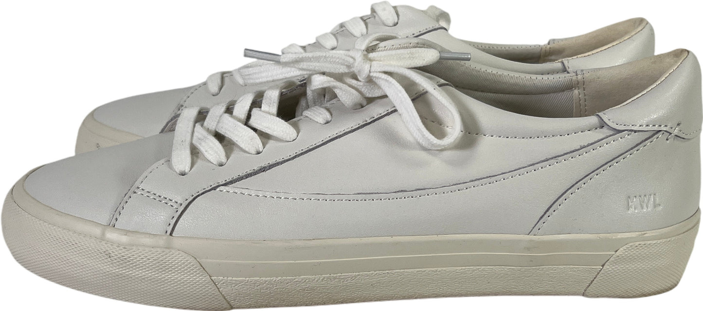 Madewell Unisex White Leather Low Top Sidewalk Lace Up Sneakers - Women’s 11