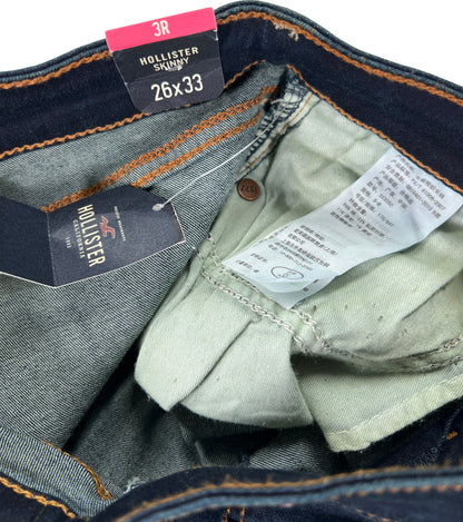 NEW Hollister Women’s Dark Wash Skinny Denim Jeans - 3R/ 26x33