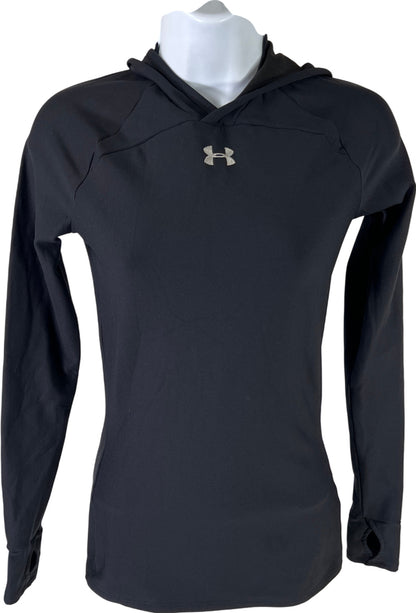 Under Armour Women’s Black ColdGear Fitted Compression Hoodie - M