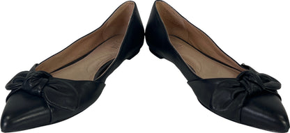 J.Jill Women’s Black Textile Simone Bow Pointed Toe Flats - 7.5