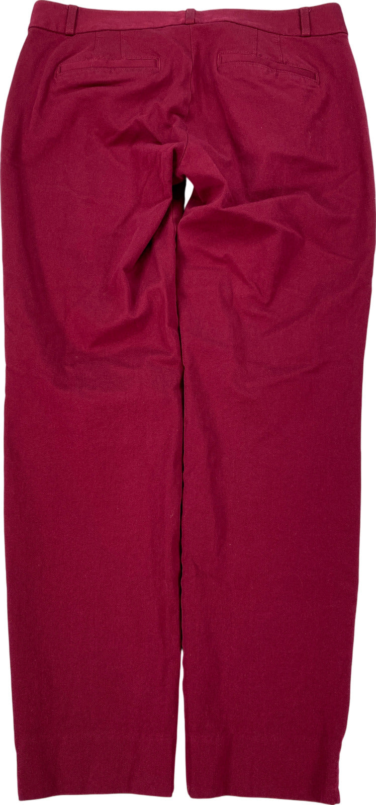 Banana Republic Women’s Dark Red Sloan Fit Tapered Stretch Pants - 8