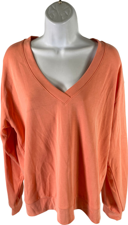 Athleta Women’s Coral/Pink Seasoft Willow V-Neck Sweatshirt - M