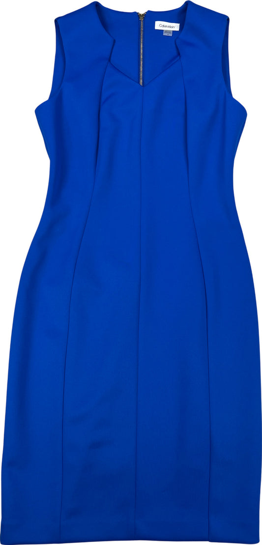 Calvin Klein Women’s Blue Sleeveless Sheath Dress - 10