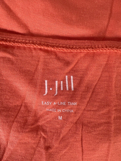 J.Jill Women’s Orange Sleeveless Cotton Tank Top - M