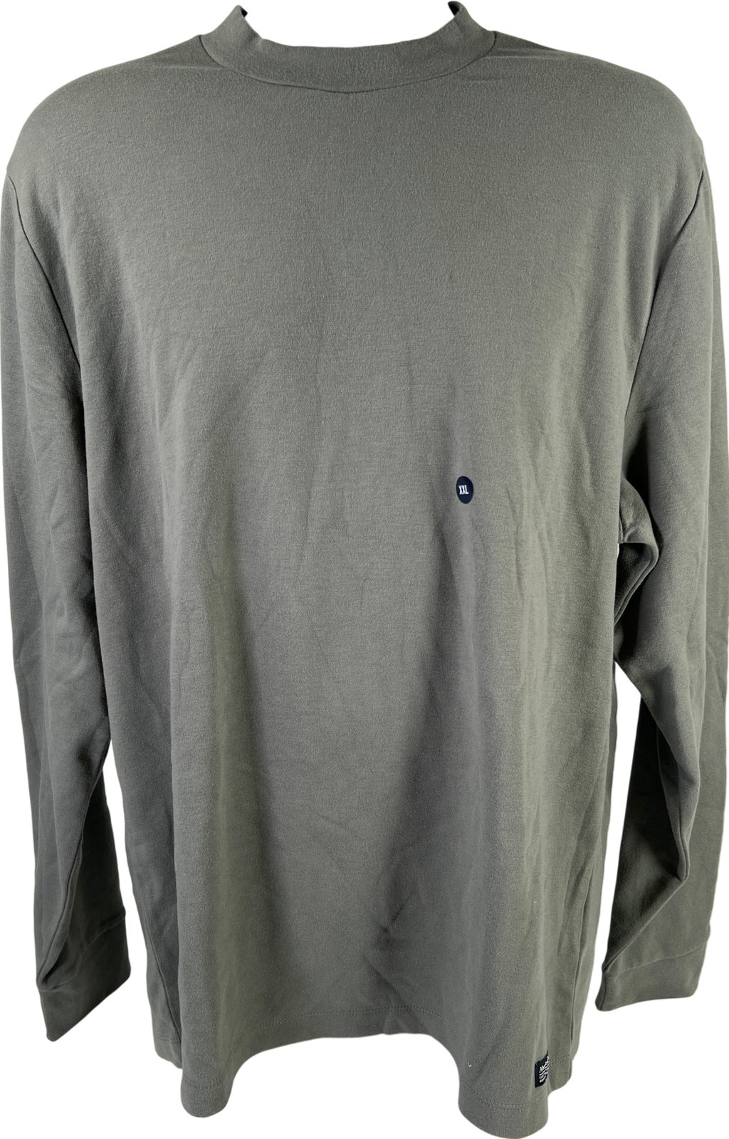 NEW Abercrombie & Fitch Men’s Green Mock Neck Soft A&F Long Sleeve Tee - XXL