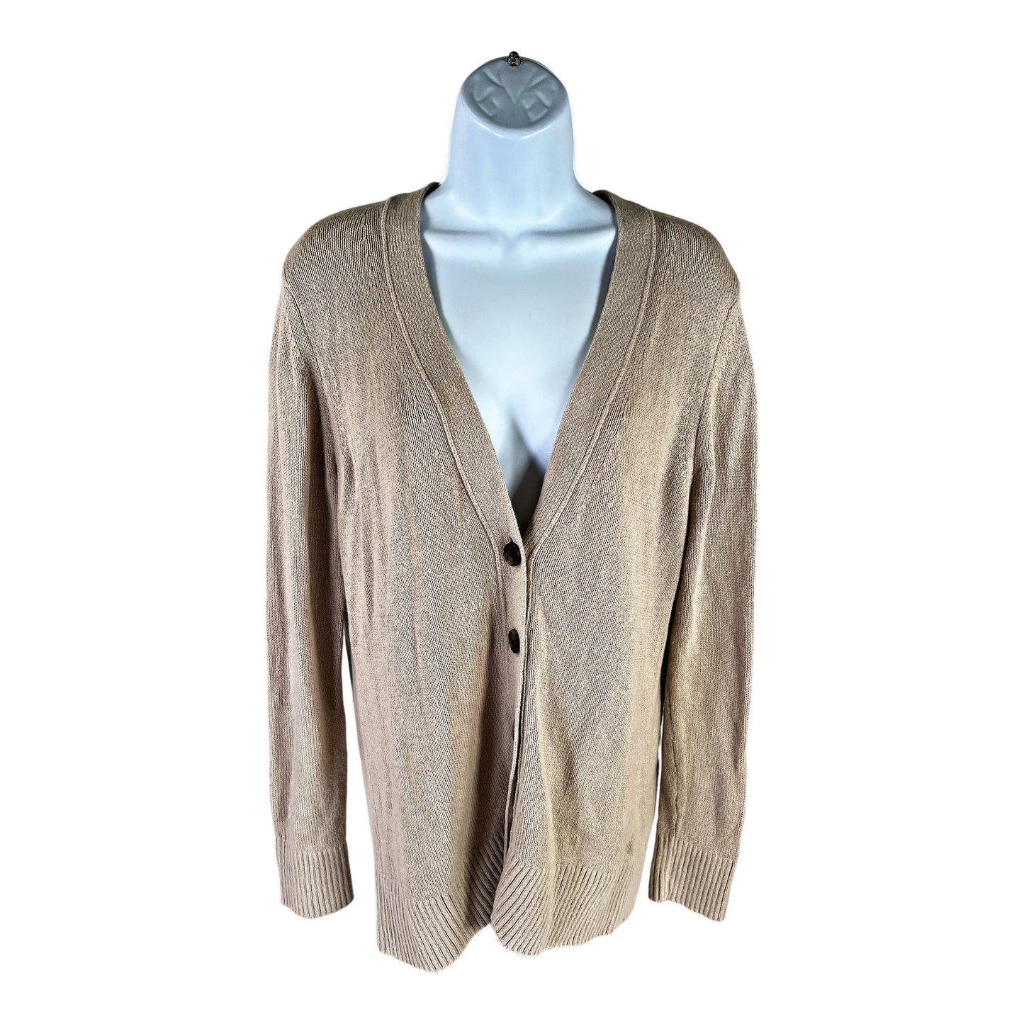 Banana Republic Women’s Beige Long Sleeve Button Up Cardigan Sweater - M