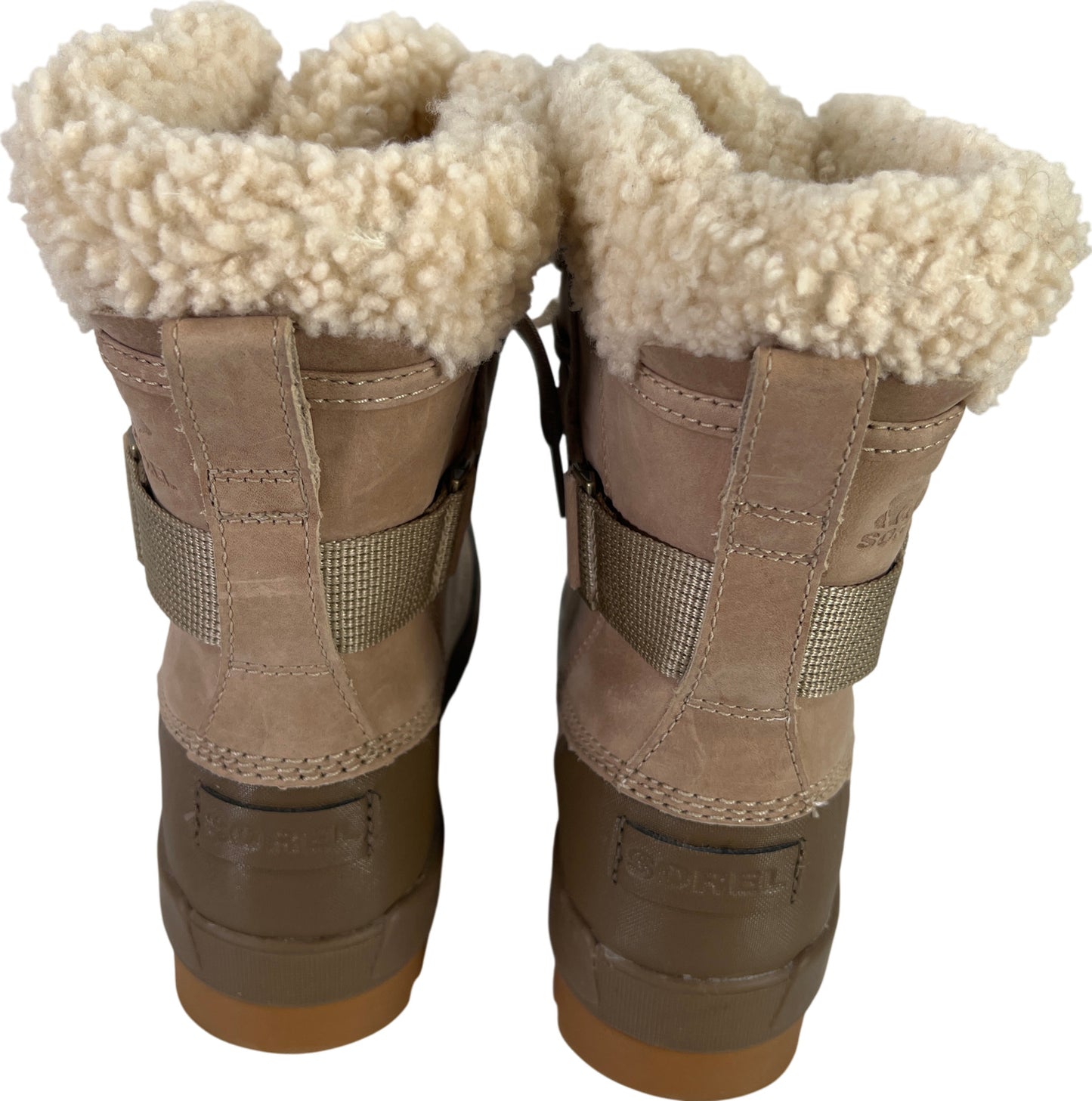 Sorel Women’s Taupe Tivoli IV Parc Lace Up Sherpa Waterproof Winter Boots - 6.5