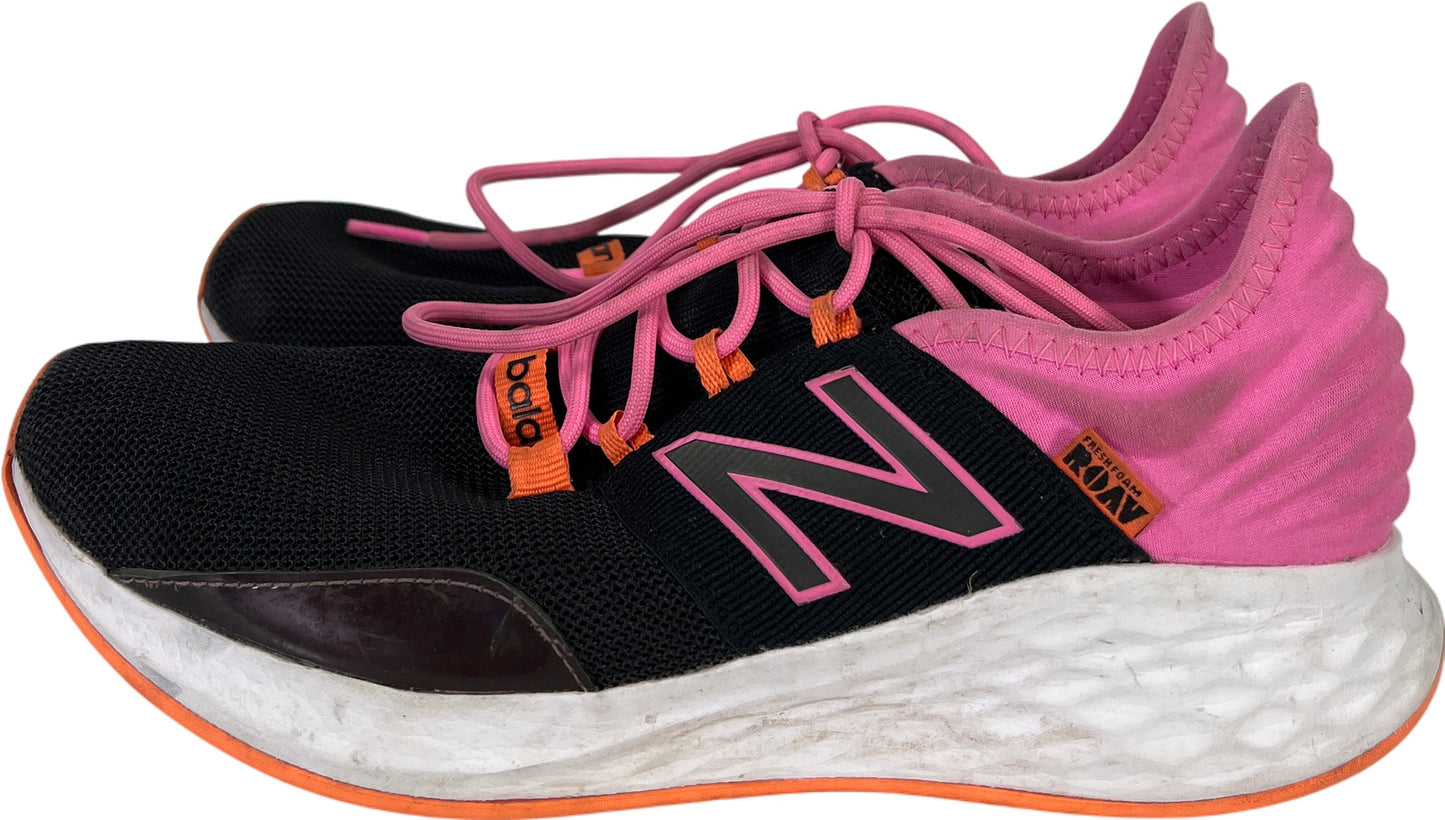 New Balance Women’s Black/Pink Fresh Foam Roav Lace Up Athletic Shoes - 6