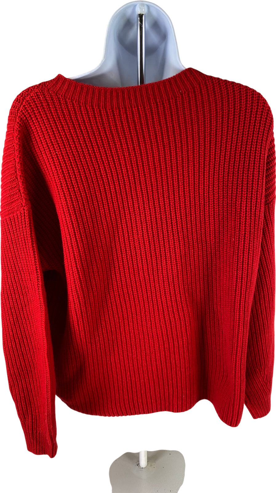 Eileen Fisher Women’s Red Long Sleeve Chunky Knit Sweater - S