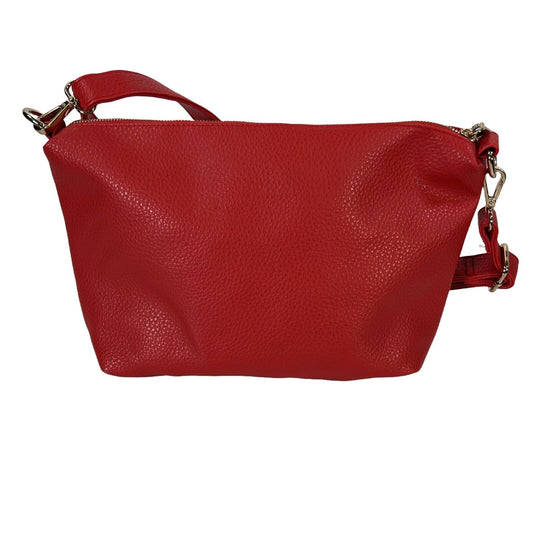 BCBG Paris Women's Red Faux Leather Large Hobo Shoulder Bag Purse
