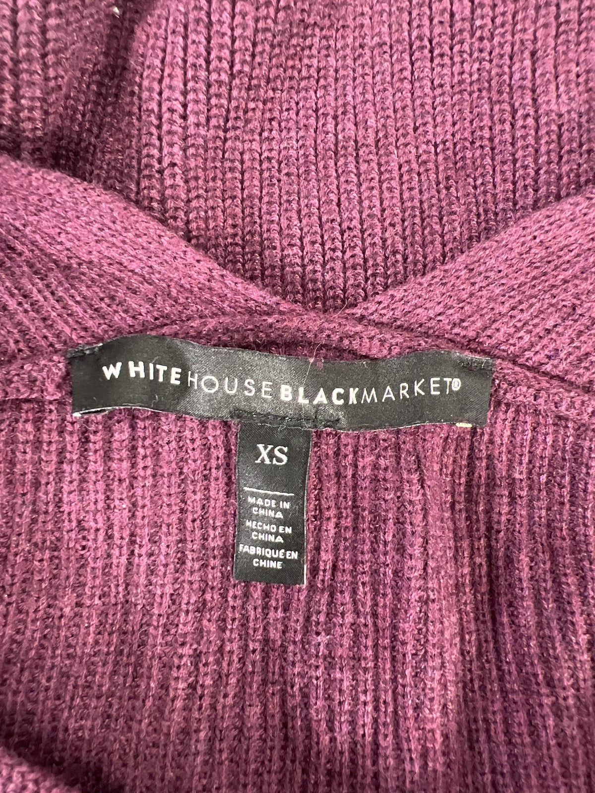 White House Black Market Women’s Purple Knit Tunic Sweater - XS