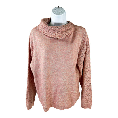 NEW Alfred Dunner Women’s Pink Metallic Cowl Neck Sweater - XL Petite