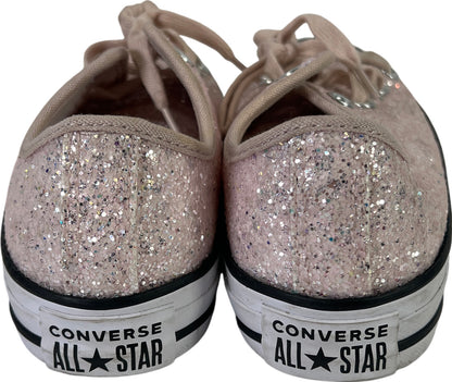 Converse Women’s Pink Glitter Shine Low Top Lace Up Sneakers - 7