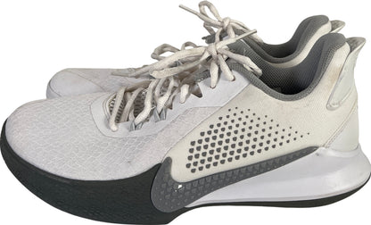 Nike Men’s White/Gray Mamba Fury Lace Up Athletic Basketball Shoes - 8