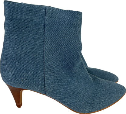 Dolce Vita Women’s Blue Denim Pointed Toe Heeled Booties - 6.5 M