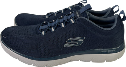 Skechers Men’s Blue Memory Foam Summits Slip On Walking Shoes - 9.5 Wide Fit