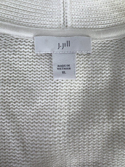 J.Jill Women’s White 3/4 Sleeve Cardigan Sweater - XL