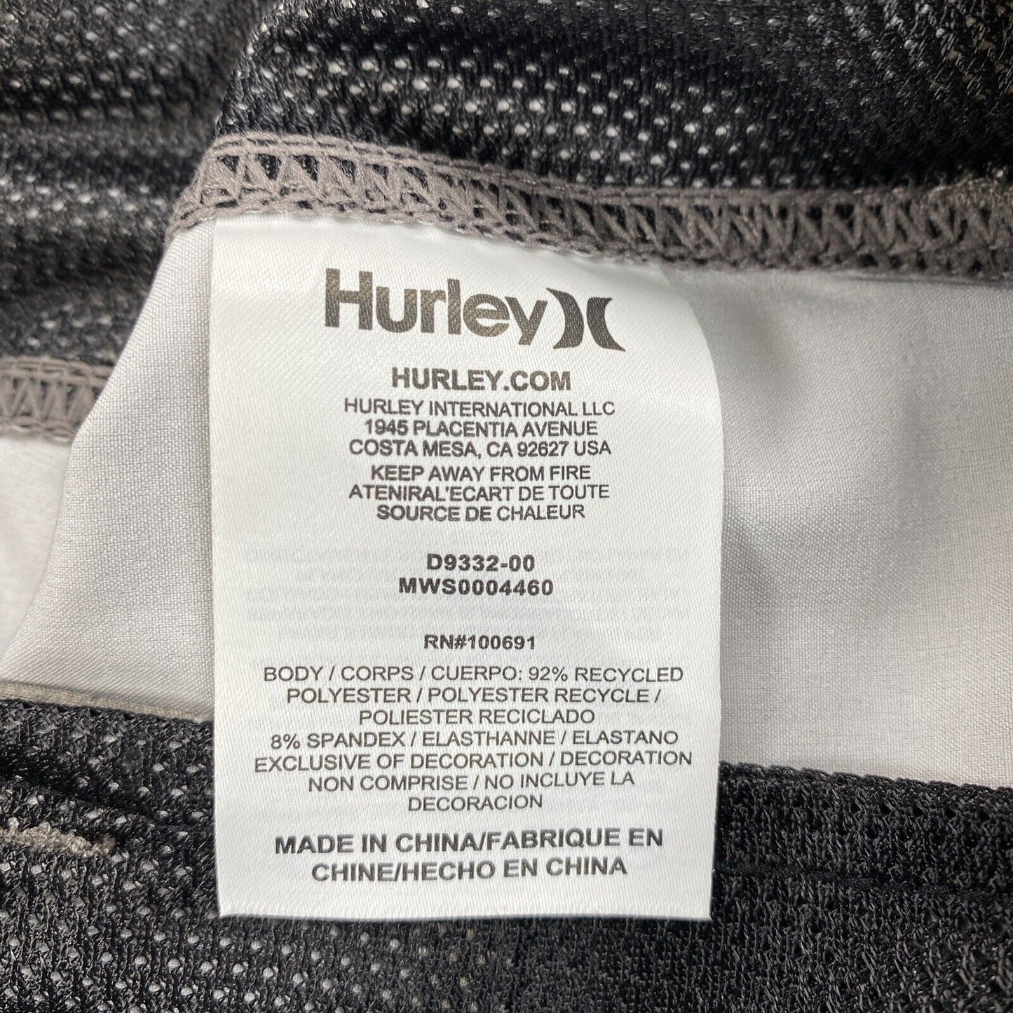 NEW Hurley Men's Gray Modern 20.5in Phantom Shorts - 34