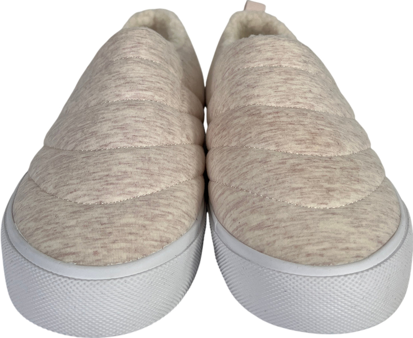 Hurley Women’s Ivory Sherpa Lined Slip On Sneakers Shoes - 6