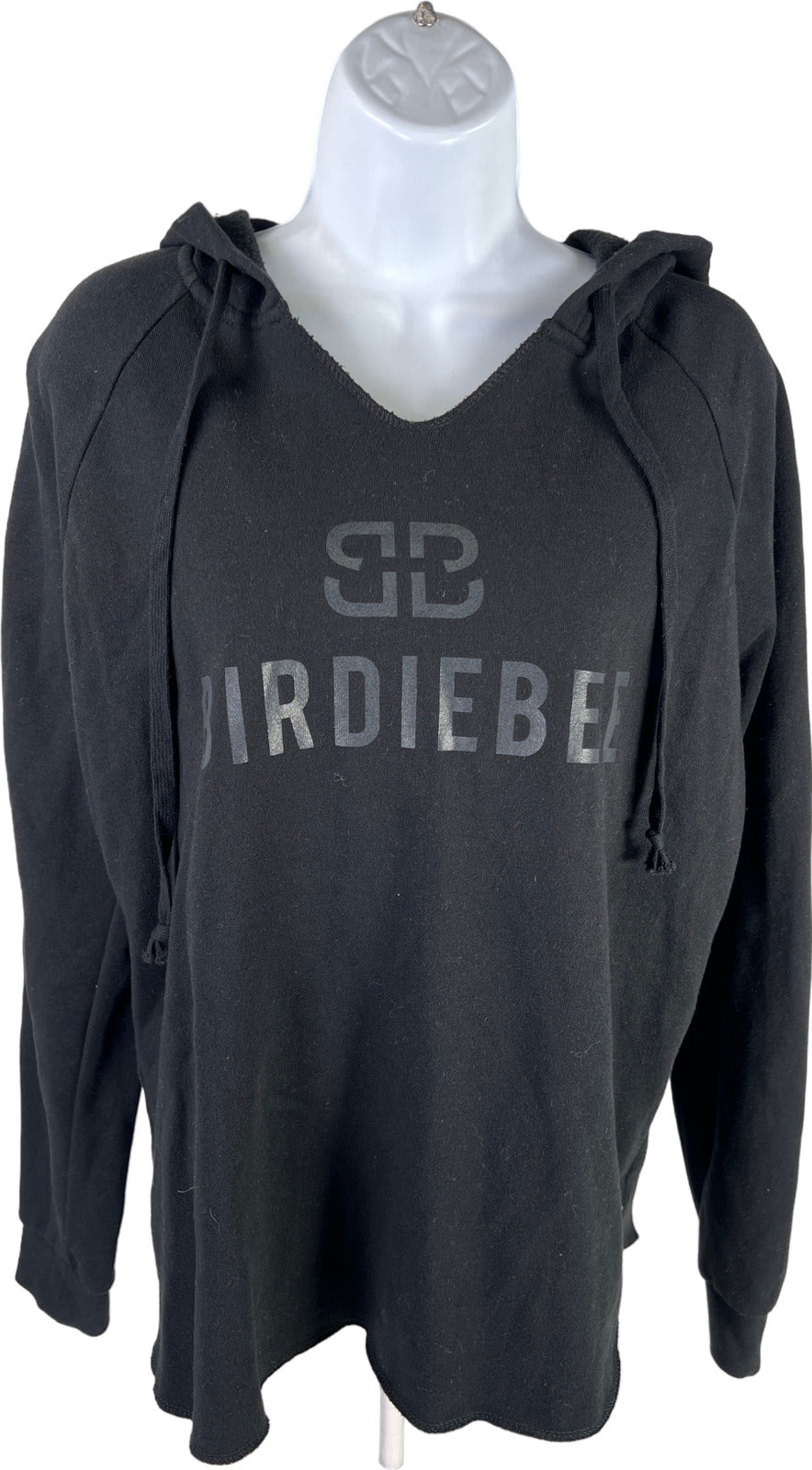 Birdiebee Women’s Black Long Sleeve Pullover Hoodie Sweatshirt - M